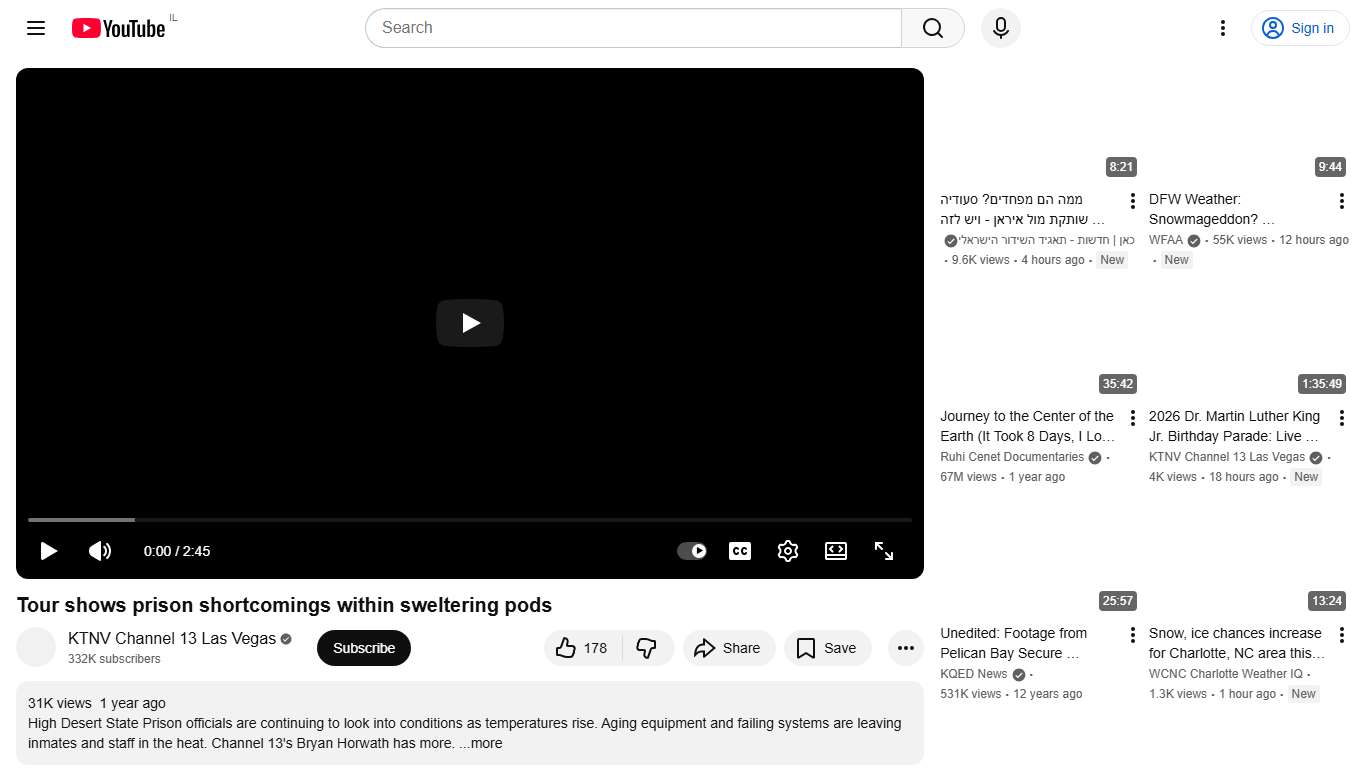 Tour shows prison shortcomings within sweltering pods - YouTube