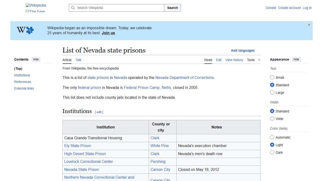 List of Nevada state prisons - Wikipedia